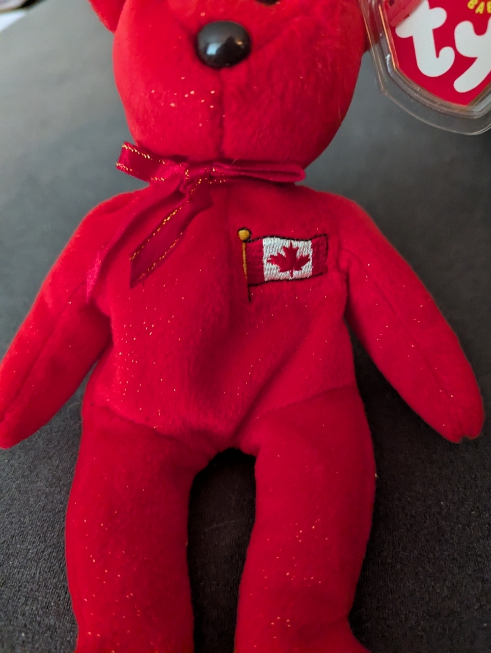 Ty Beanie Baby Pierre the Canada Bear 1999 Canada Exclusive Red Plush NWT - Picture 3 of 9
